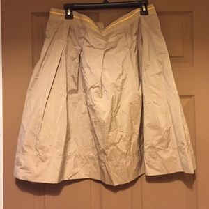 Tan & yellow skirt with lining.