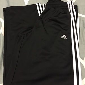 Black adidas workout pants
