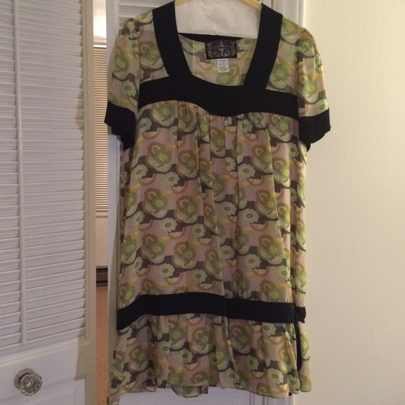 Anthropologie dropped waist cocktail dress