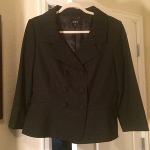 NWOT! Power black suit coat! Cross-hatch sparkles!
