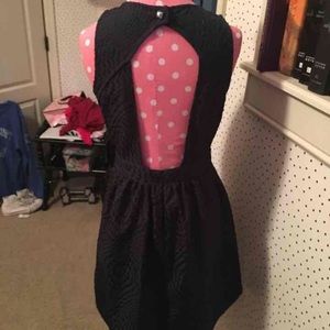 Navy blue open back dress