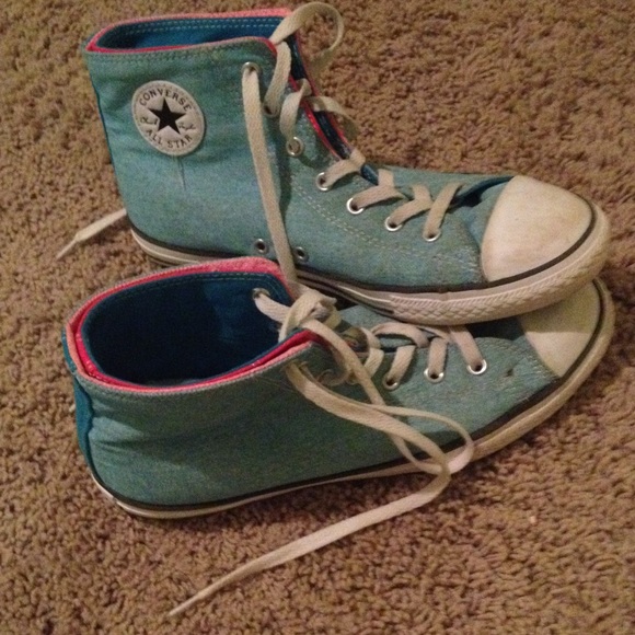 Light blue High top Converse