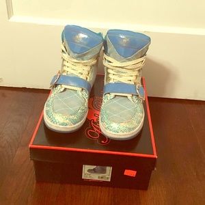 Apple bottom high top sneakers