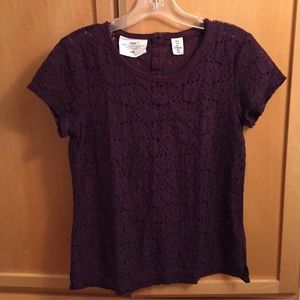 Adorable Purple Lace Top