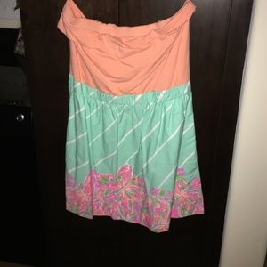 Never worn Lilly Pulitzer strapless cotton dress