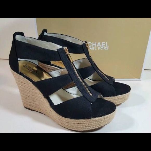 Black MICHAEL by Michael Kors Wedges - Picture 1 of 4
