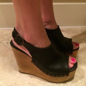 Platform Studded Wedge