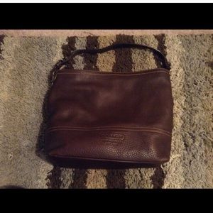 👜👜 COACH BROWN LEATHER PEBBLE TOTE BAG 👜👜