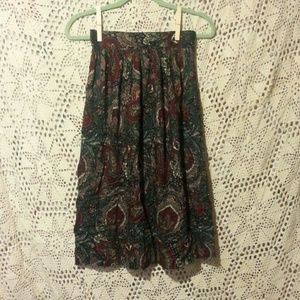 Vintage Paisley Midi Skirt