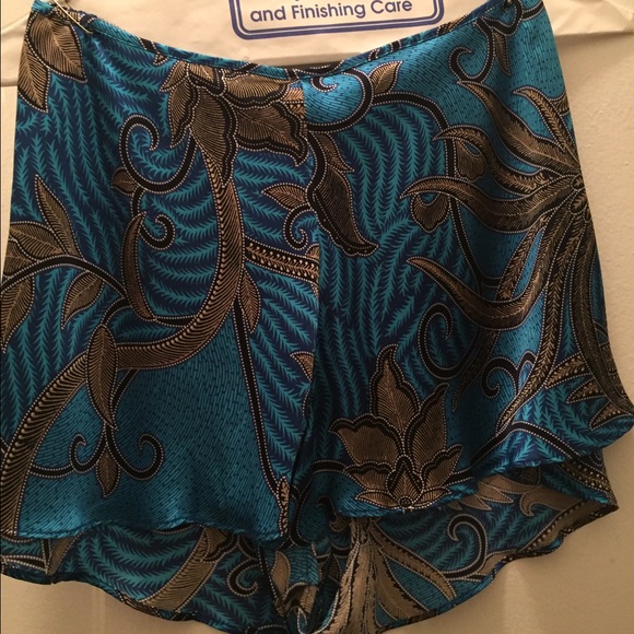 Silk camisole & pajama shorts