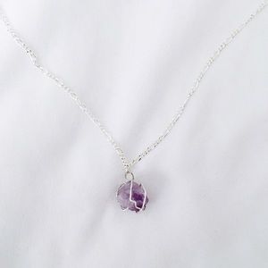 Silver amethyst necklace