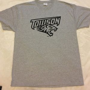 Gray Towson University Emblem T-Shirt