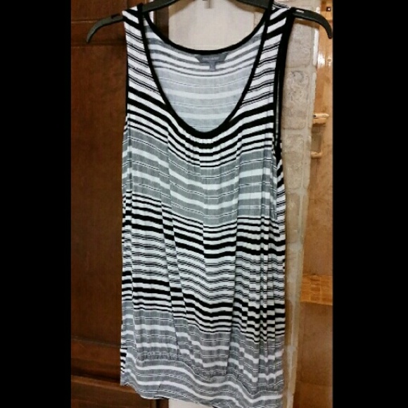 Black and white striped tank Daisy Fuentes