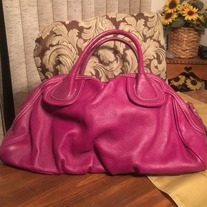Burgundy Barr + Barr handbag