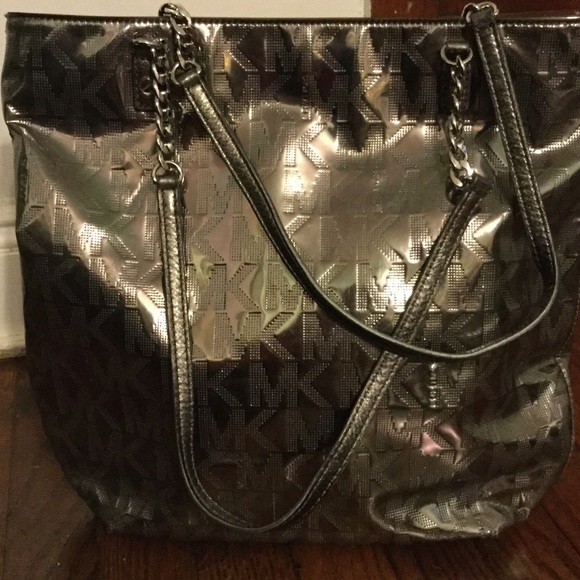 Michael Kors silver tote