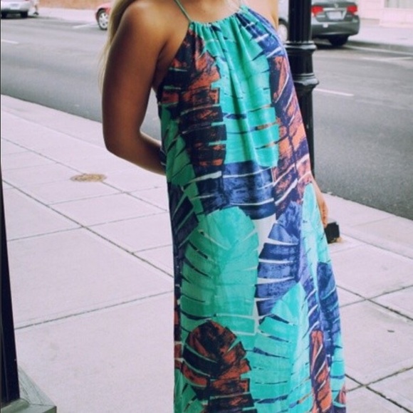 Tropical maxi dress