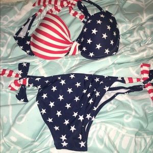 American flag Stars and Stripes underwire bikini