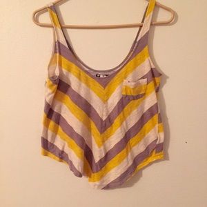 Urban outfitters bdg tank top striped gray yellow