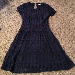 Navy Blue Lace Dress