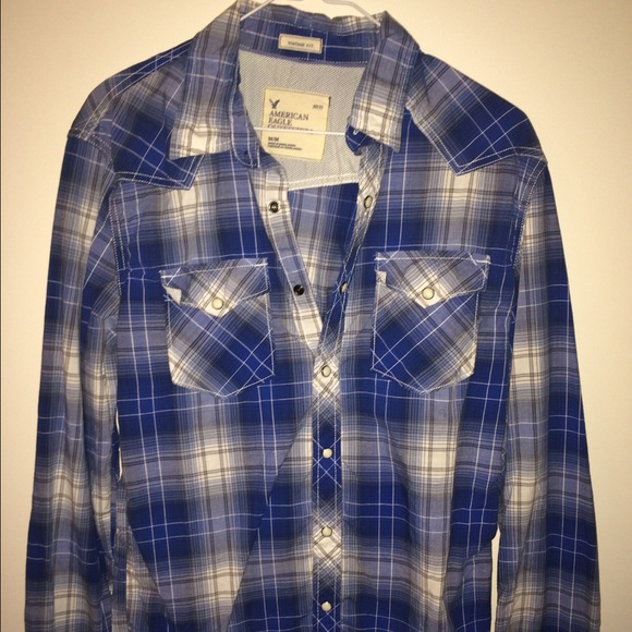 American Eagle Slim Fit Plaid Shirt
