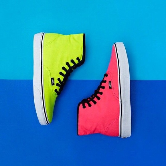 Neon Green High Top Vans: Off The Wall