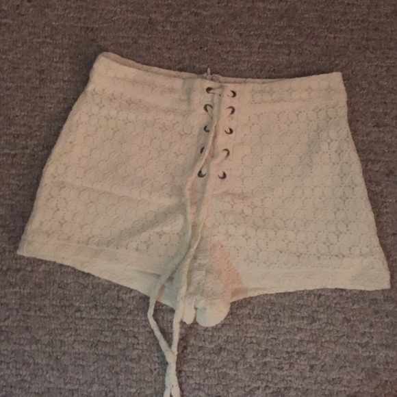 White lace shorts from Forever 21