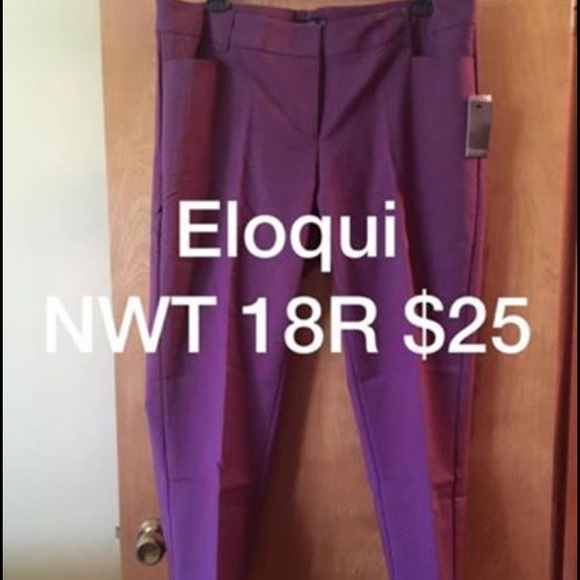 Eloqui flat front dress pant