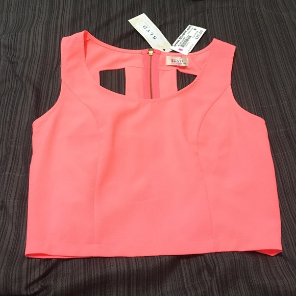 Coral crop top