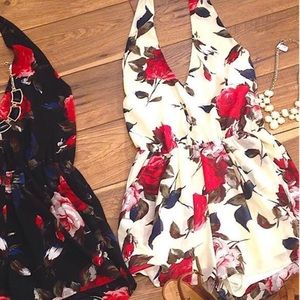 Ivory rose romantic romper