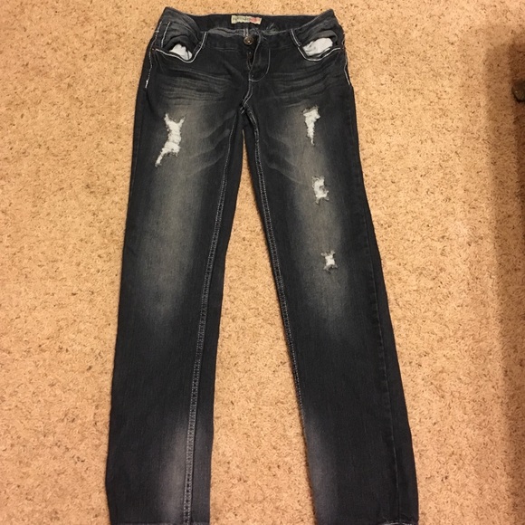 Paris Blue destroyed jeans - Picture 1 of 4