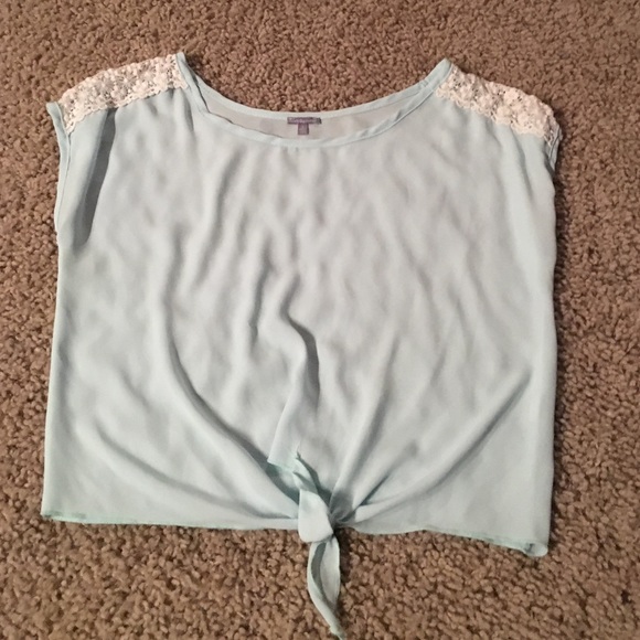 Blue Shirt with Lace - Picture 1 of 1