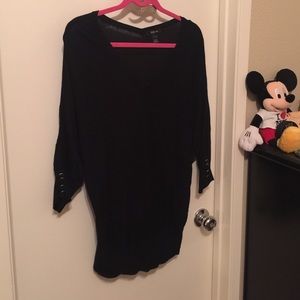 Black v-neck sweater