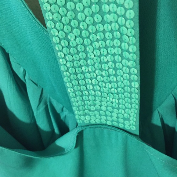 Alice + Olivia: Teal top with sequins - Picture 4 of 4