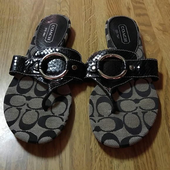 Shoes - 24 Hr. Sale only**Authentic Coach Sandals** EUC