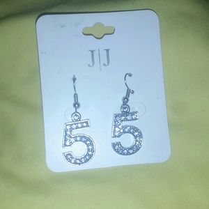 Number 5 earrings