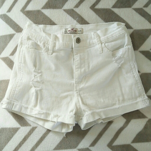 Hollister white Jean shorts