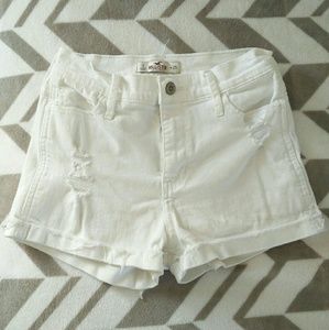 Hollister white Jean shorts