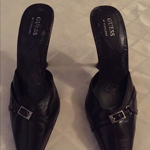 Guess by Marciano Black Open Back Heels