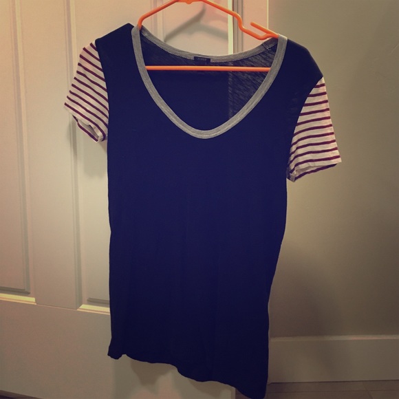 jcrew stripes sleeve tee