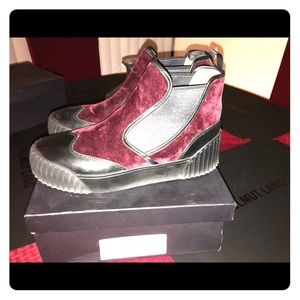 Marc by marc Jacobs velvet Chelsea sneaker/boot