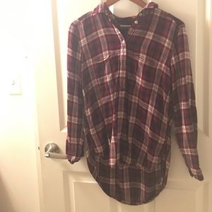 American Eagle red plaid shirt