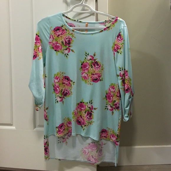 floral high-low tunic tee