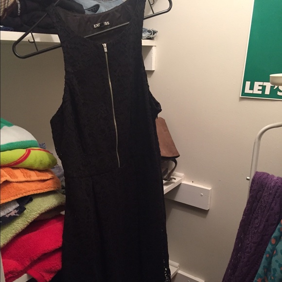 Black lace dress by Express