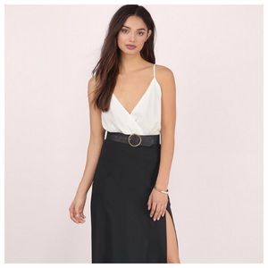 White Buena Wrap Bodysuit