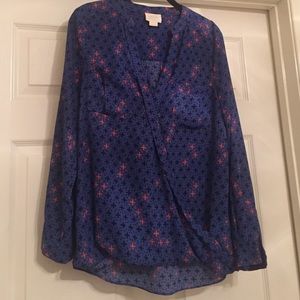 Maeve Under the Sea Long Sleeve Blouse
