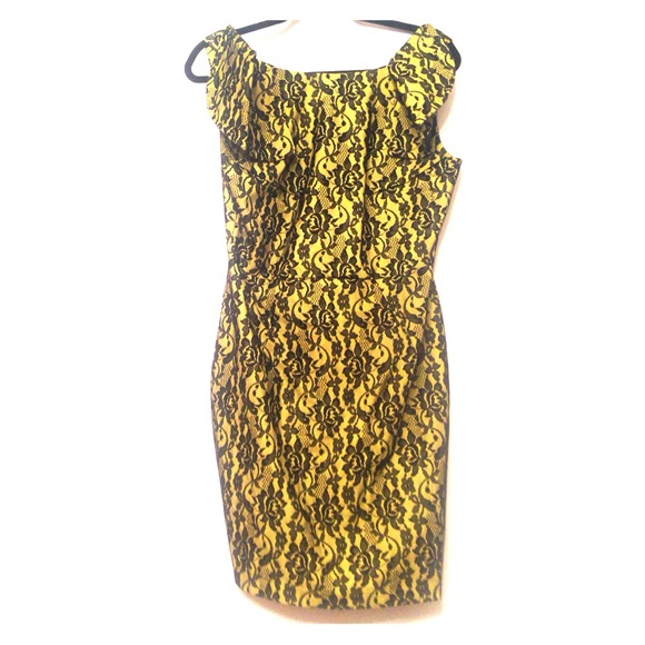 Black and yellow dress