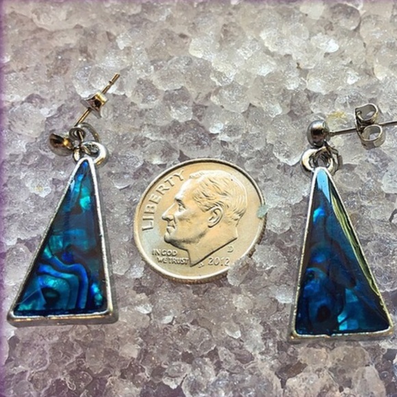 Abalone Stud Earrings - Picture 2 of 6