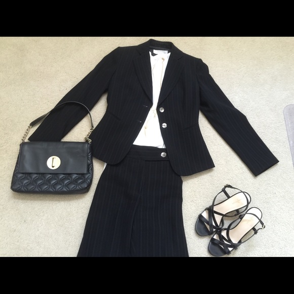 Tahari (Arthur S. Levine) suit in black and gray