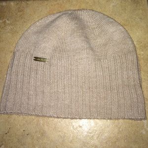 beige Calvin Klein beanie