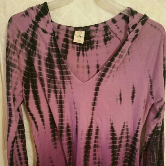 Purple and black tye die shirt